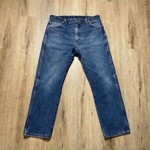 Wrangler Jeans Mens 36x30 Blue Denim Silver Edition Straight Leg Cotton Comfort